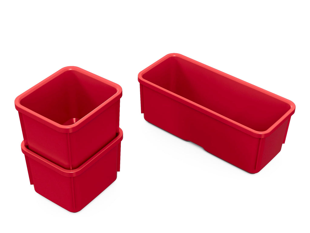 Keter Stack n' Roll Modular DIY Organiser, Removable Bins, Stackable, Lightweight, Durable, Water Resistant, Black
