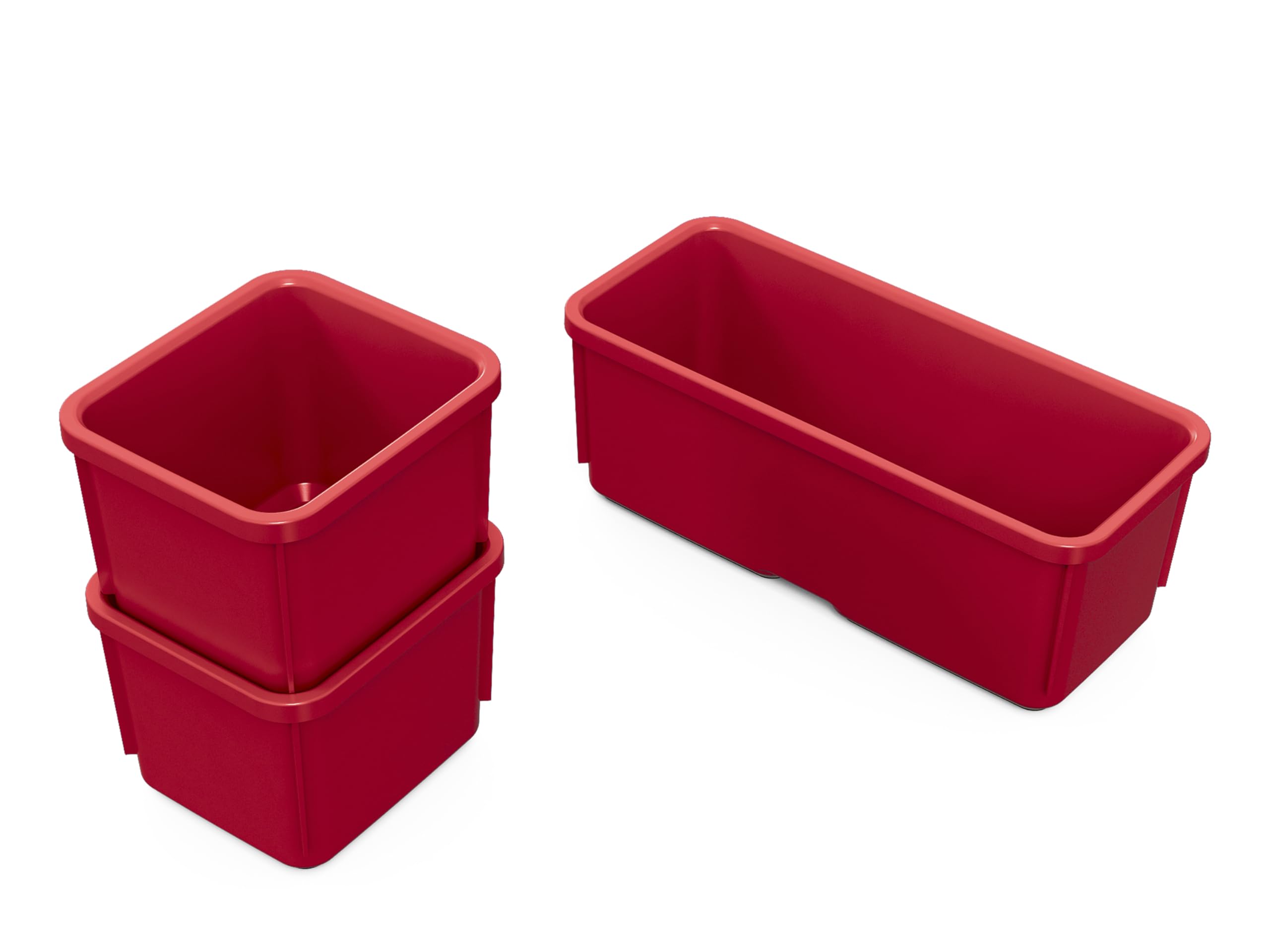 Keter Stack n' Roll Modular DIY Organiser, Removable Bins, Stackable, Lightweight, Durable, Water Resistant, Black