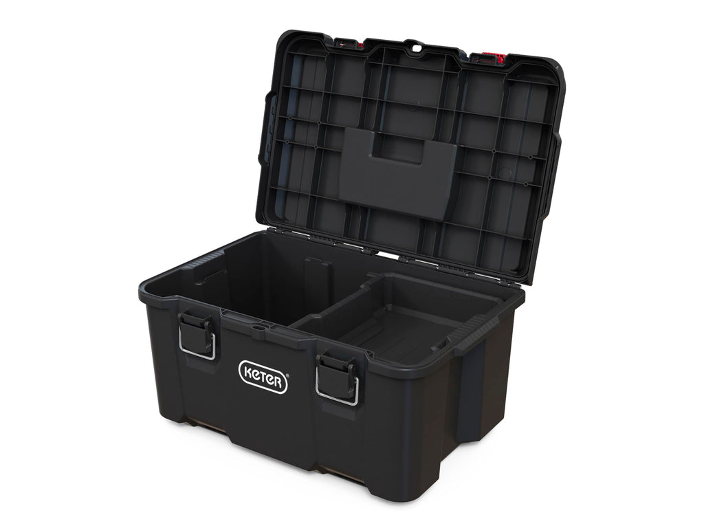 Keter Stack n' Roll Modular DIY Toolbox, Stackable, Lightweight, Durable, Water Resistant, Black
