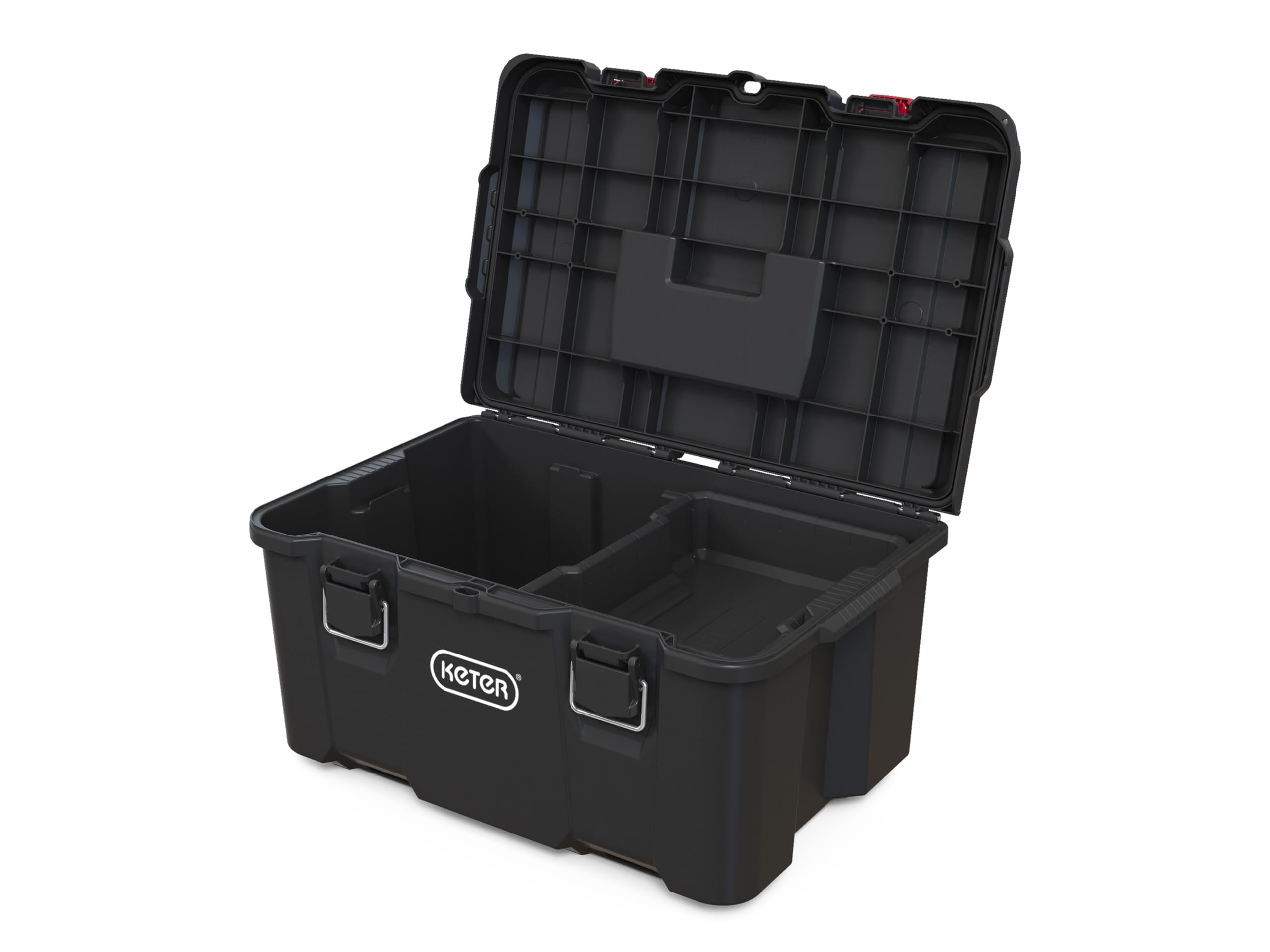 Keter Stack n' Roll Modular DIY Toolbox, Stackable, Lightweight, Durable, Water Resistant, Black