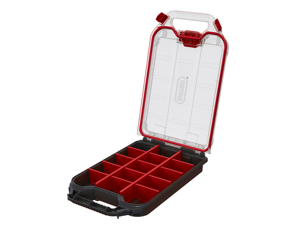 Keter Stack n' Roll Modular DIY Half Organiser, Removable Bins, Stackable, Lightweight, Durable, Water Resistant, Black