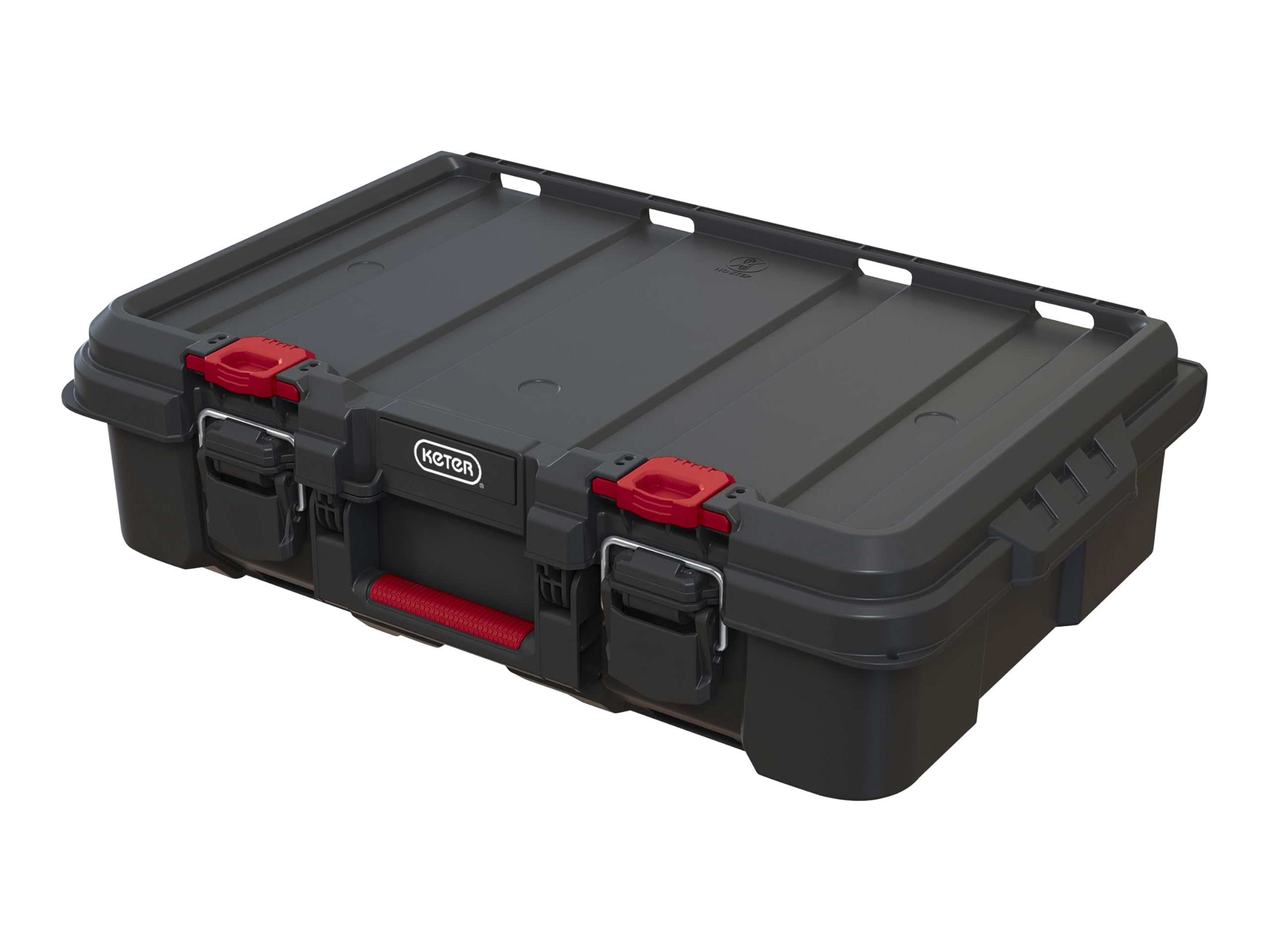 Keter Stack n' Roll Modular DIY Power Tool Storage Case, Stackable, Lightweight, Durable, Water Resistant, Black