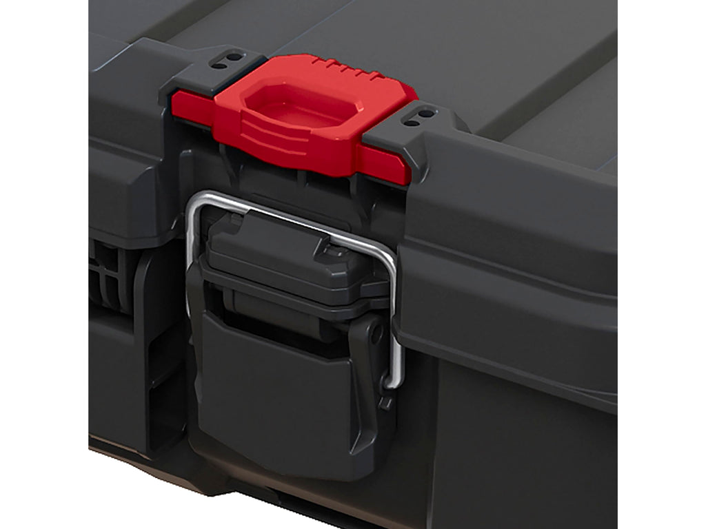 Keter Stack n' Roll Modular DIY Power Tool Storage Case, Stackable, Lightweight, Durable, Water Resistant, Black