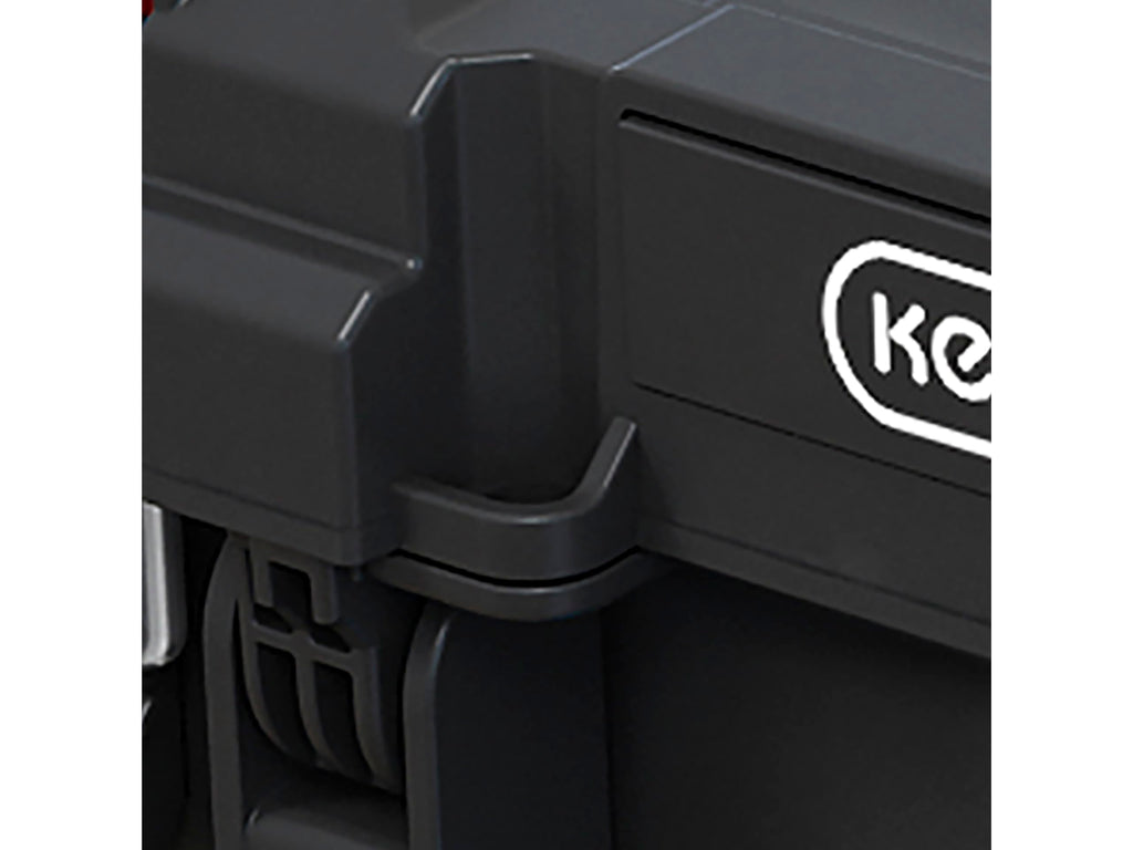 Keter Stack n' Roll Modular DIY Power Tool Storage Case, Stackable, Lightweight, Durable, Water Resistant, Black