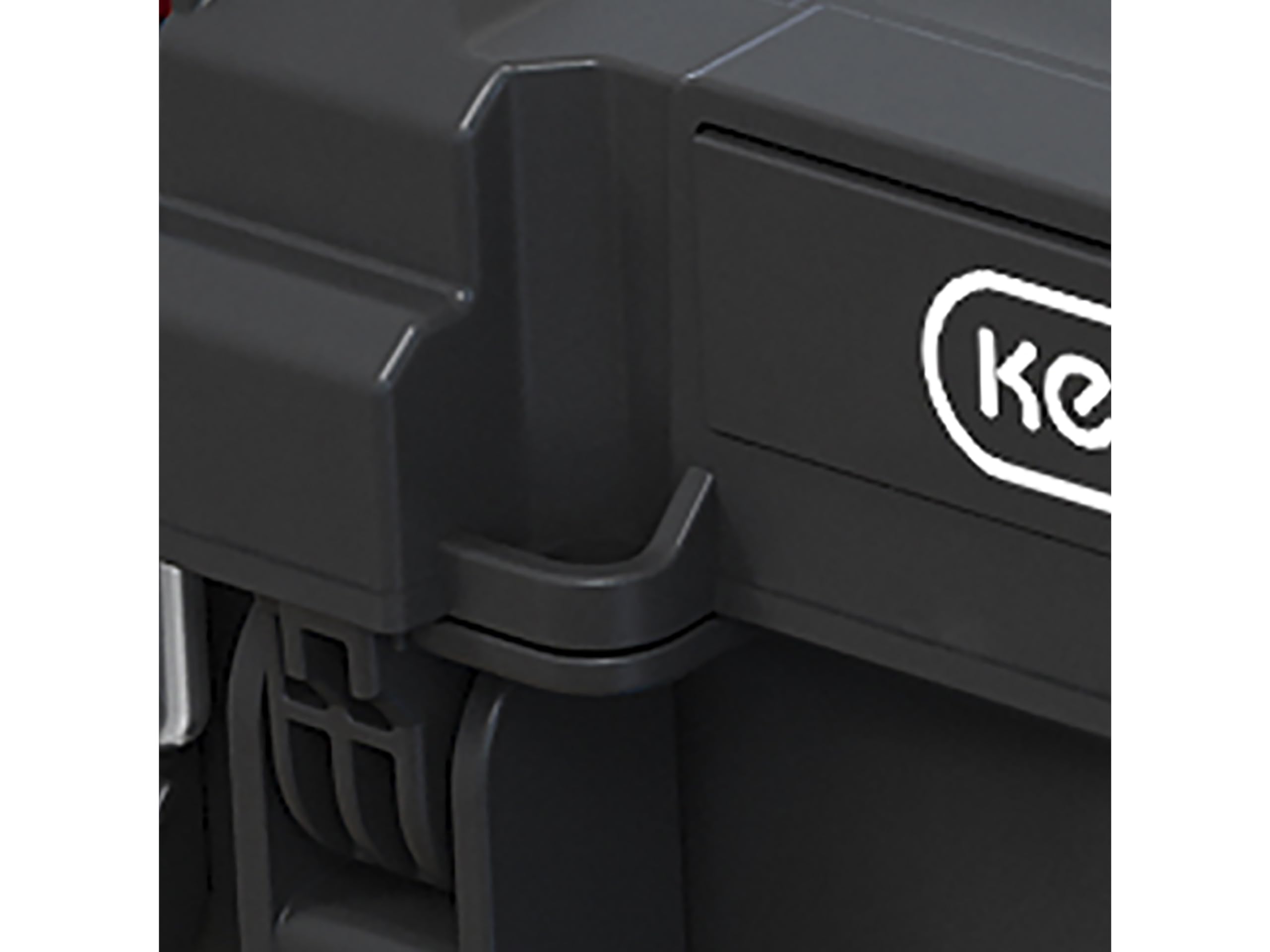 Keter Stack n' Roll Modular DIY Power Tool Storage Case, Stackable, Lightweight, Durable, Water Resistant, Black