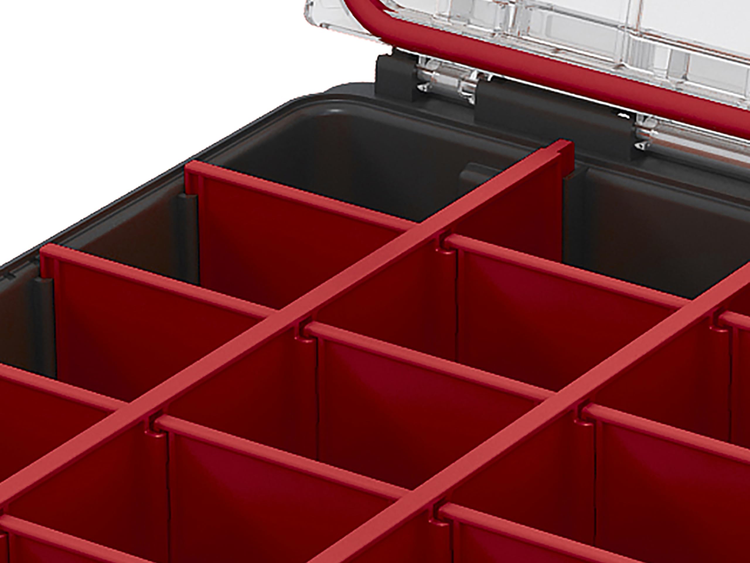 Keter Stack n' Roll Modular DIY Half Organiser, Removable Bins, Stackable, Lightweight, Durable, Water Resistant, Black