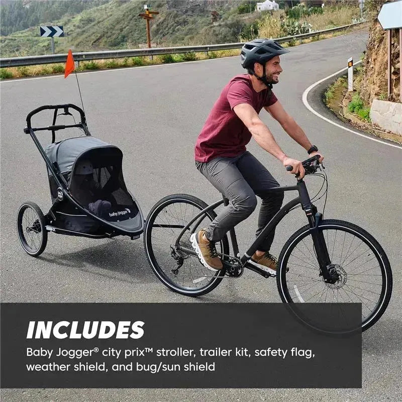 Baby Jogger - City Prix™ Jogger X Bike Trailer, Ambition Black