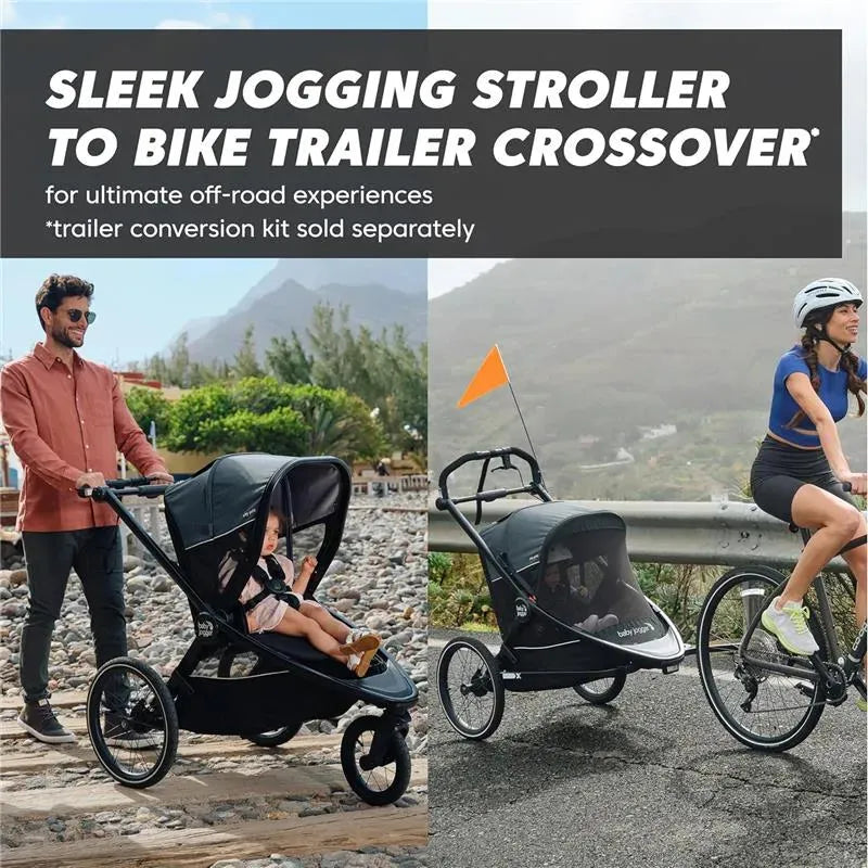 Baby Jogger - City Prix™ Jogger X Bike Trailer Stroller, Ambition Black