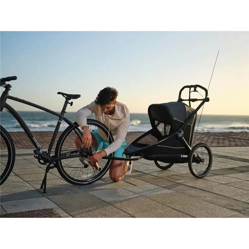 Baby Jogger - City Prix™ Jogger X Bike Trailer Stroller, Ambition Black