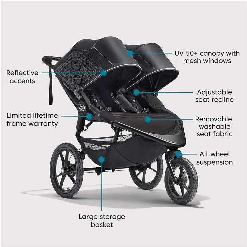Baby Jogger - Summit X3 Jogging Double Stroller, Midnight Black
