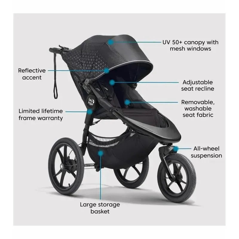 Baby Jogger - Summit X3 Jogging Single Stroller, Midnight Black