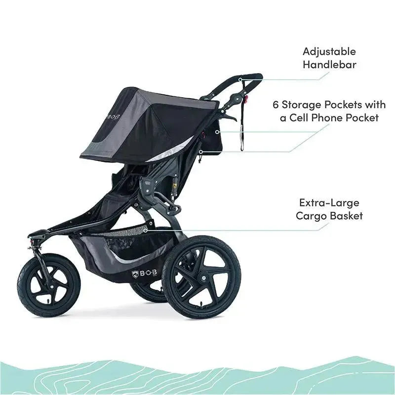 Britax - BOB Gear Revolution Flex 3.0 Jogging Stroller, Graphite Black