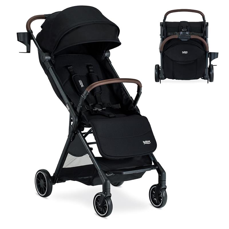 Britax - Juniper Compact On-The-Go Stroller, Raven Black