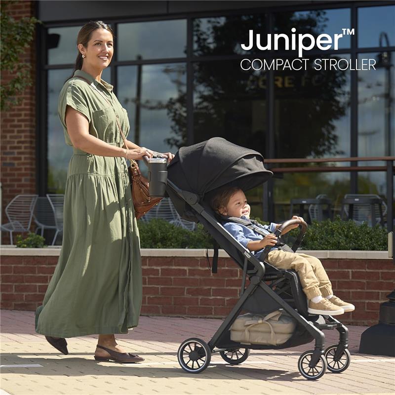 Britax - Juniper Compact On-The-Go Stroller, Raven Black