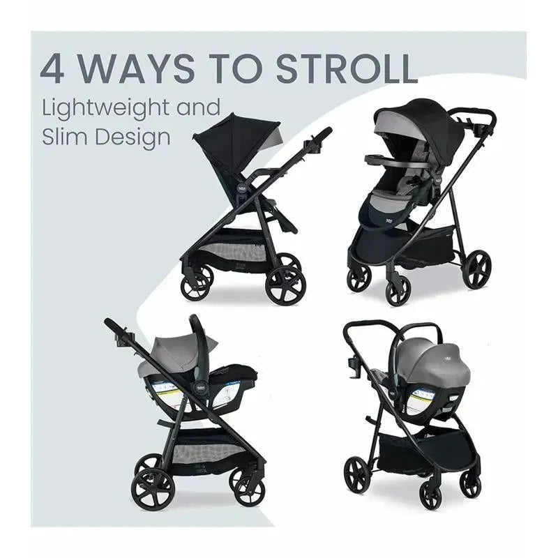 Britax - Willow Brook S+ Travel System with Alpine Anti-Rebound Base, Graphite Onyx