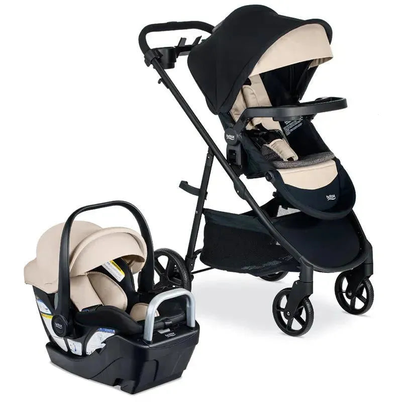 Britax Willow Brook S + Travel System with Alpine Anti-Rebound Base - Sand Onyx