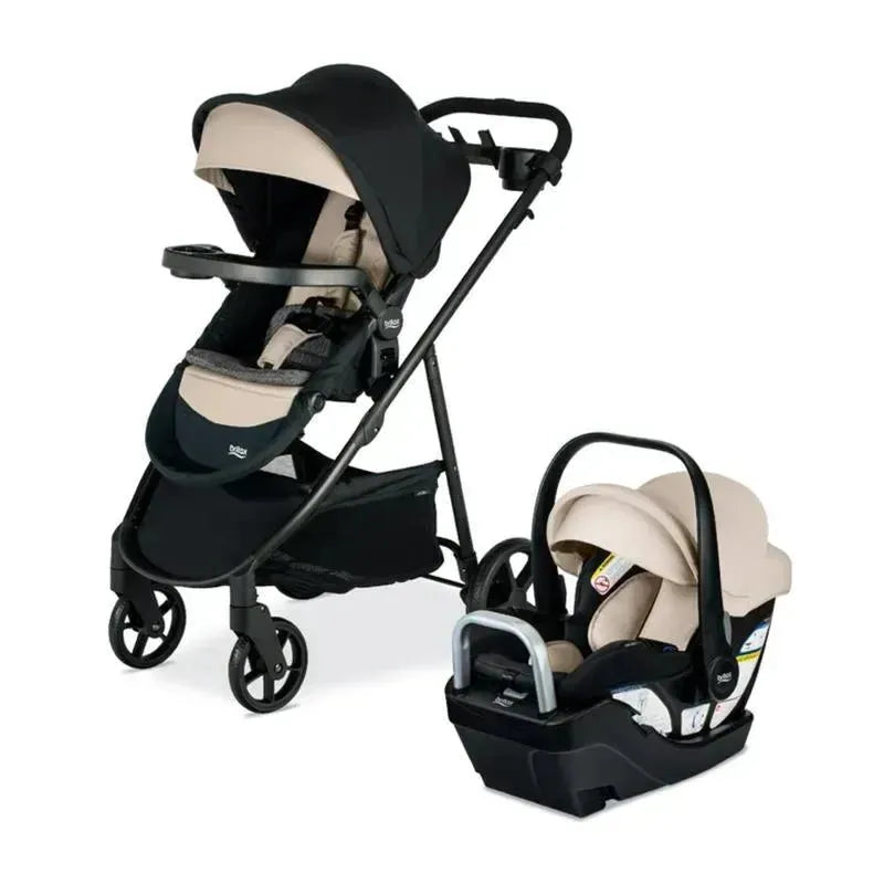 Britax Willow Brook S + Travel System with Alpine Anti-Rebound Base - Sand Onyx