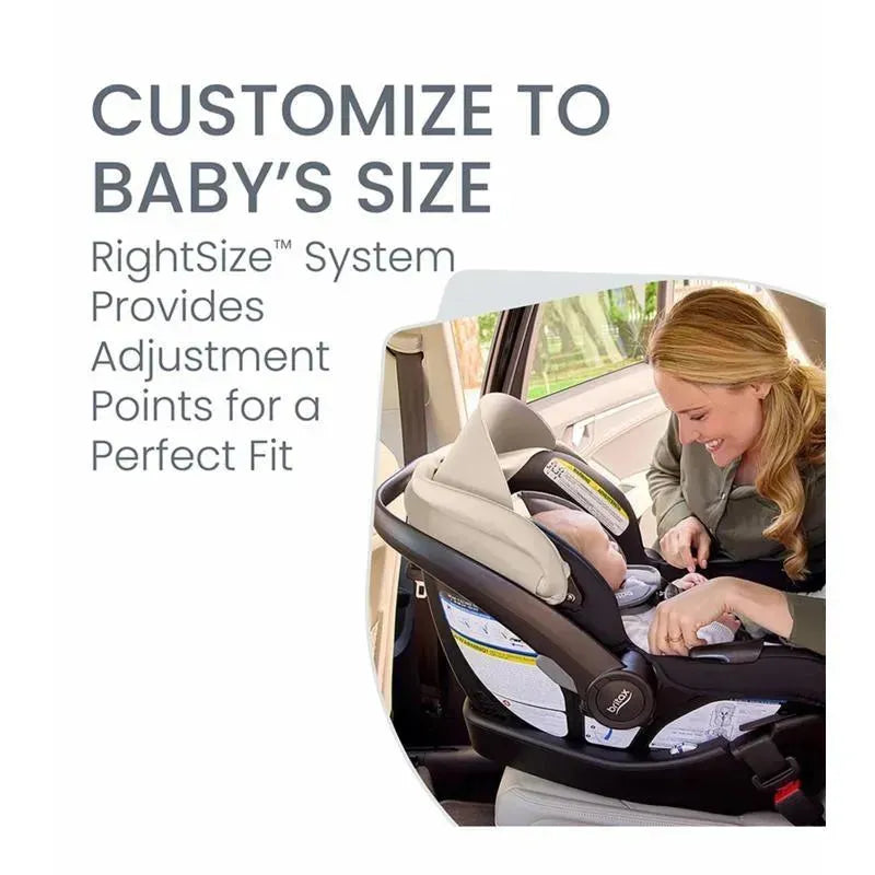 Britax Willow Brook S + Travel System with Alpine Anti-Rebound Base - Sand Onyx