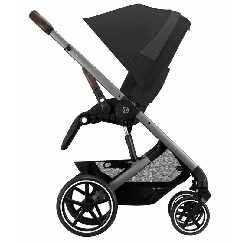 Cybex - Balios S Lux 2 Stroller, Silver Frame/Moon Black