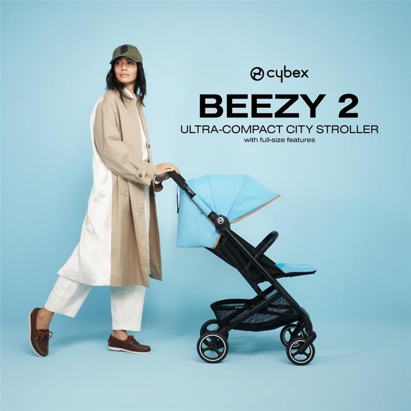 CYBEX - Beezy 2 Compact and Lightweight Travel Stroller, Magic Black