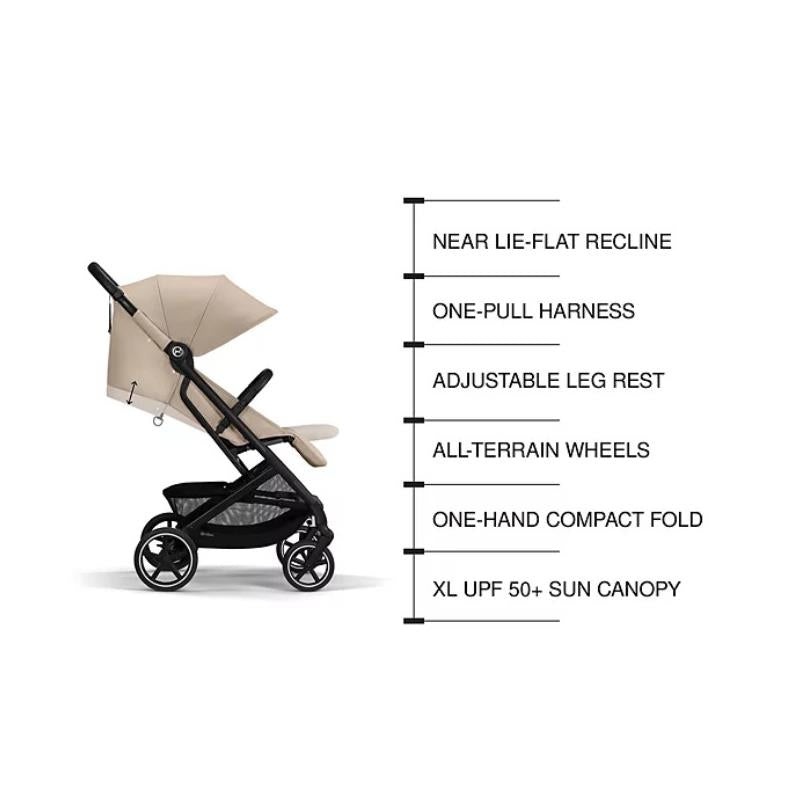 Cybex - Beezy 2 Compact City Stroller, Almond Beige