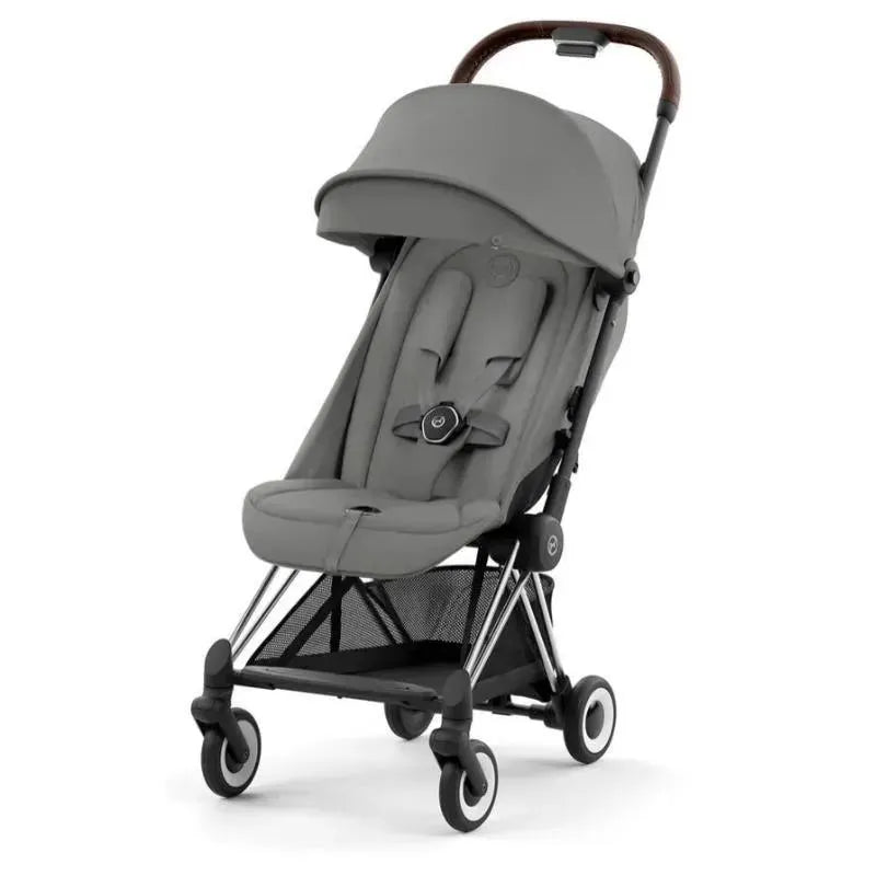 Cybex - Coya Compact Stroller, Chrome/Dark Brown/Mirage Grey