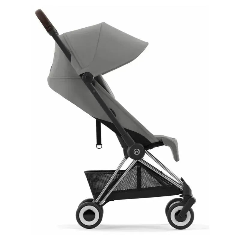 Cybex - Coya Compact Stroller, Chrome/Dark Brown/Mirage Grey