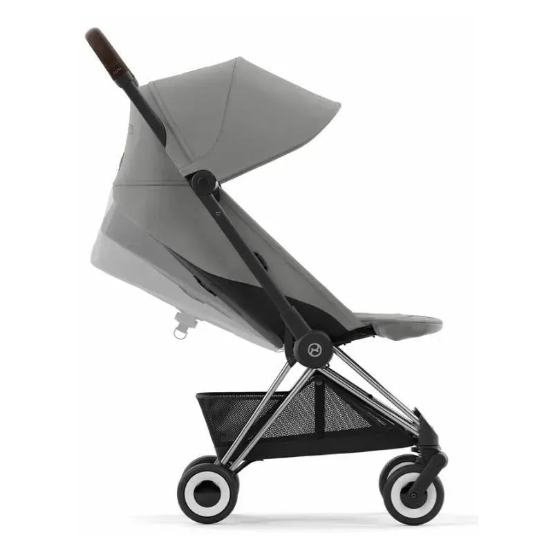 Cybex - Coya Compact Stroller, Chrome/Dark Brown/Mirage Grey