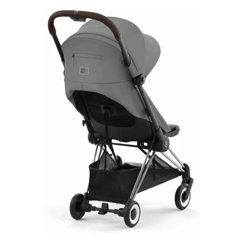 Cybex - Coya Compact Stroller, Chrome/Dark Brown/Mirage Grey