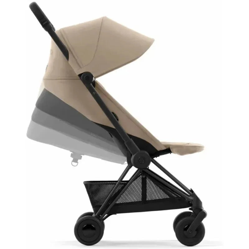Cybex - Coya Compact Stroller, Matte Black/Cozy Beige