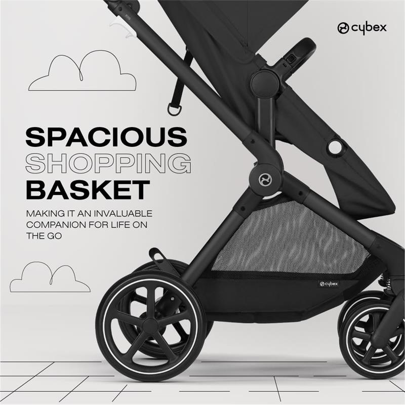Cybex - EOS 5-in-1 Travel System Stroller + Lightweight Aton G Infant Car Seat, Lava Grey