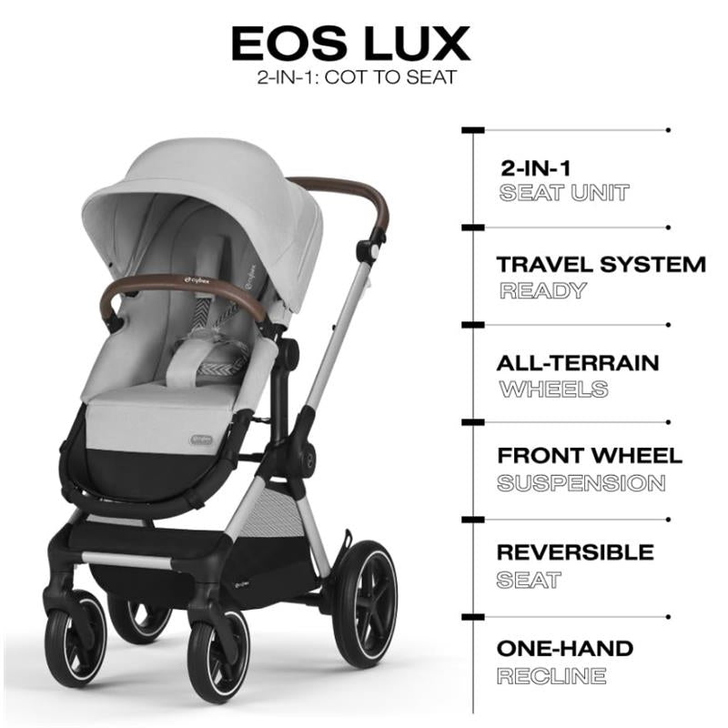 Cybex - EOS Lux 2-in-1 Stroller, Lava Grey