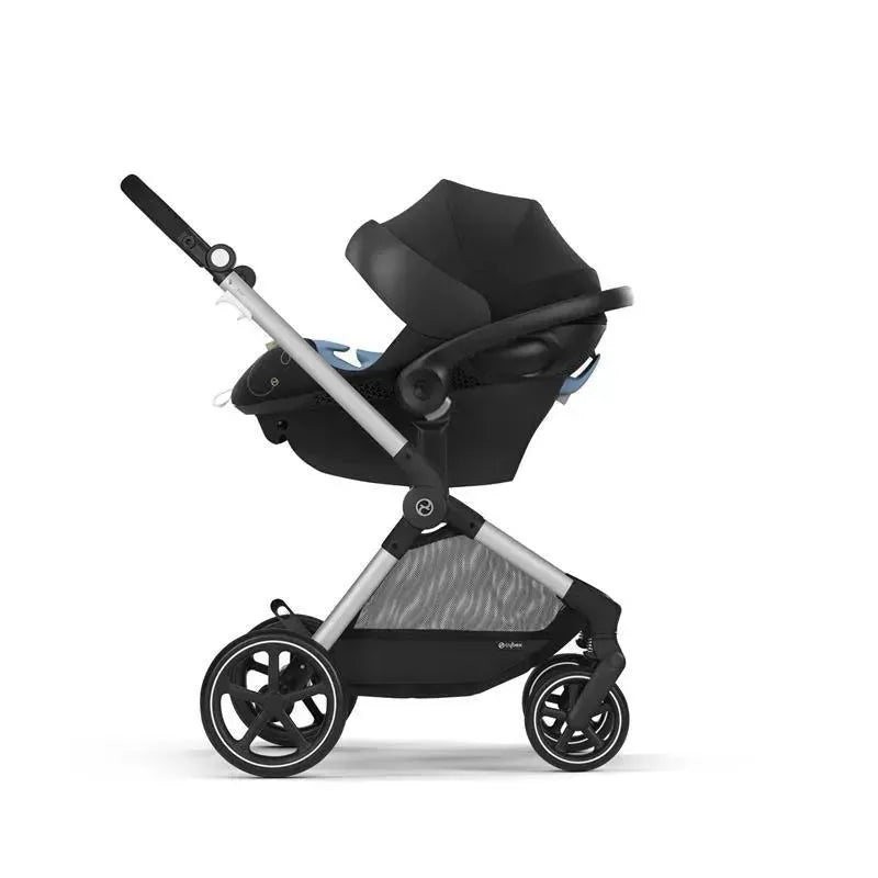 Cybex - EOS Travel System, Stroller + Aton G Infant Car Seat Moon Black (Silver Frame)
