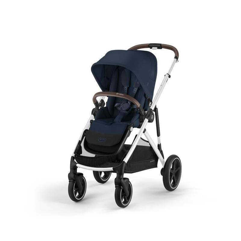Cybex - Gazelle S 2 Double Stroller Bundle, Ocean Blue/Silver Frame