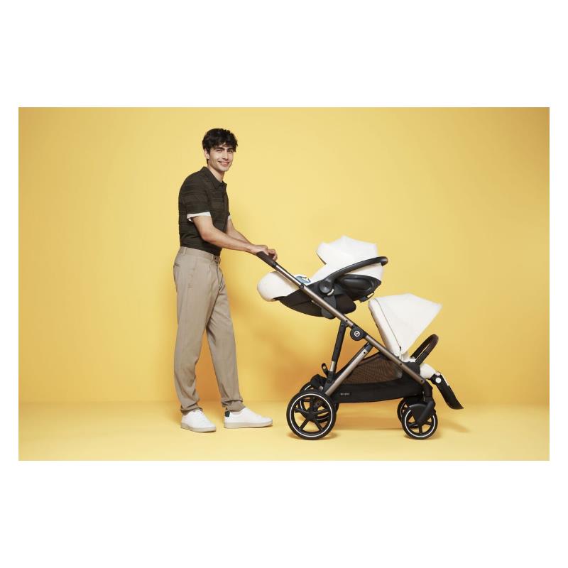Cybex - Gazelle S 2 Double Stroller Bundle, Ocean Blue/Silver Frame