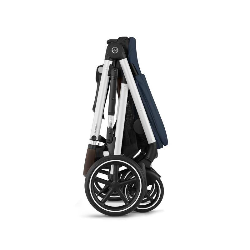 Cybex - Gazelle S 2 Double Stroller Bundle, Ocean Blue/Silver Frame