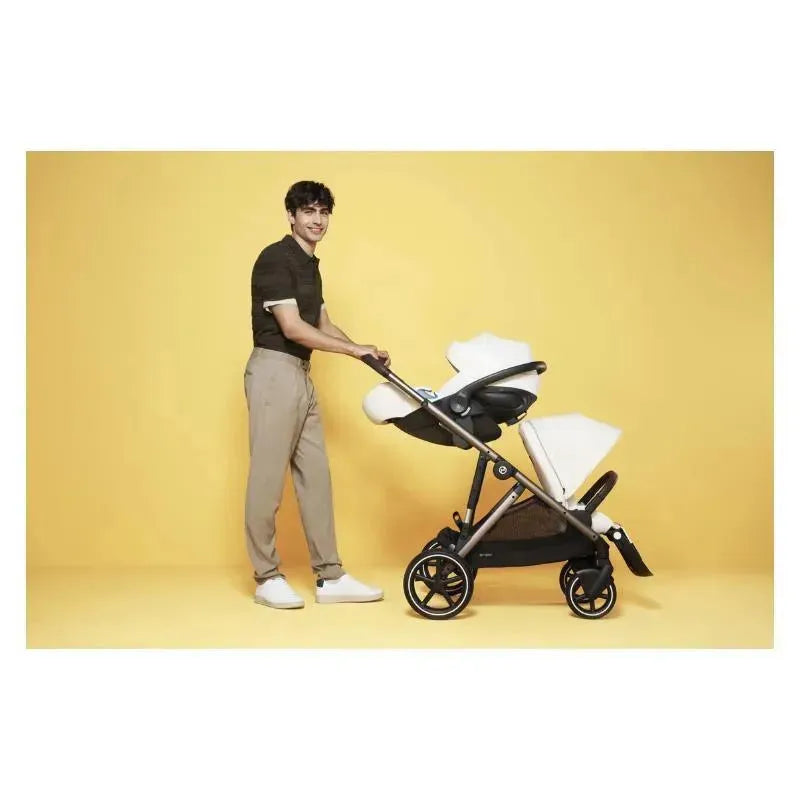 Cybex - Gazelle S 2 Double Stroller Bundle, Ocean Blue/Silver Frame