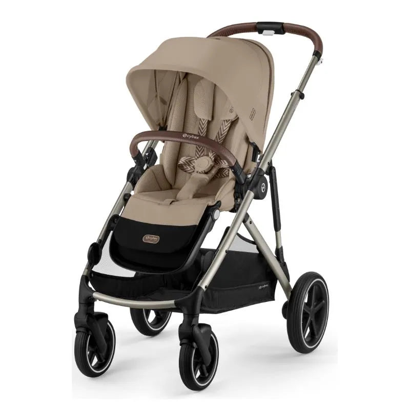 Cybex - Gazelle S 2 Single-to-Double Stroller, Taupe Frame/Almond Beige