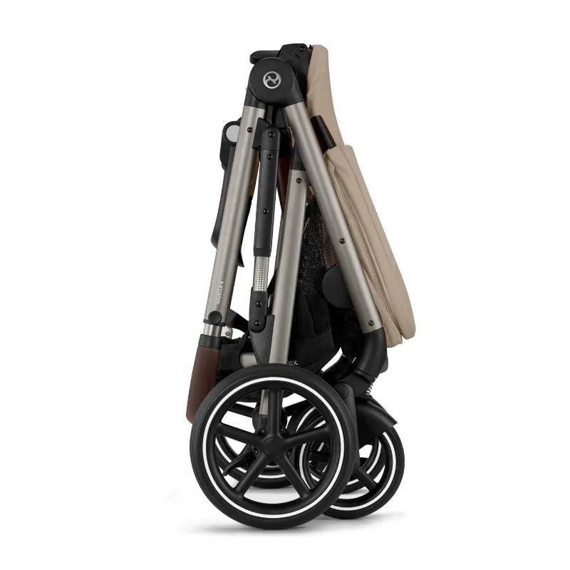 Cybex - Gazelle S 2 Single-to-Double Stroller, Taupe Frame/Almond Beige
