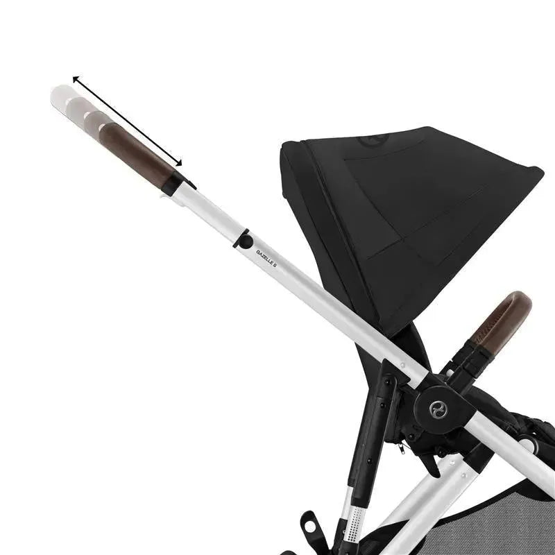 Cybex - Gazelle S 2 Single-to-Double Stroller, Silver Frame/Moon Black
