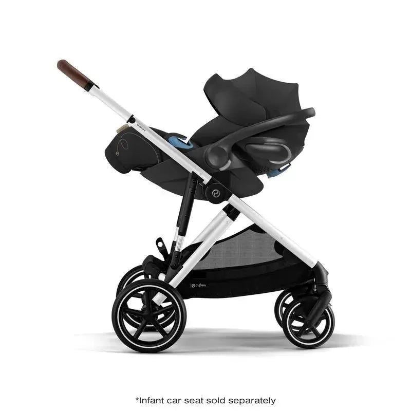 Cybex - Gazelle S 2 Single-to-Double Stroller, Silver Frame/Moon Black
