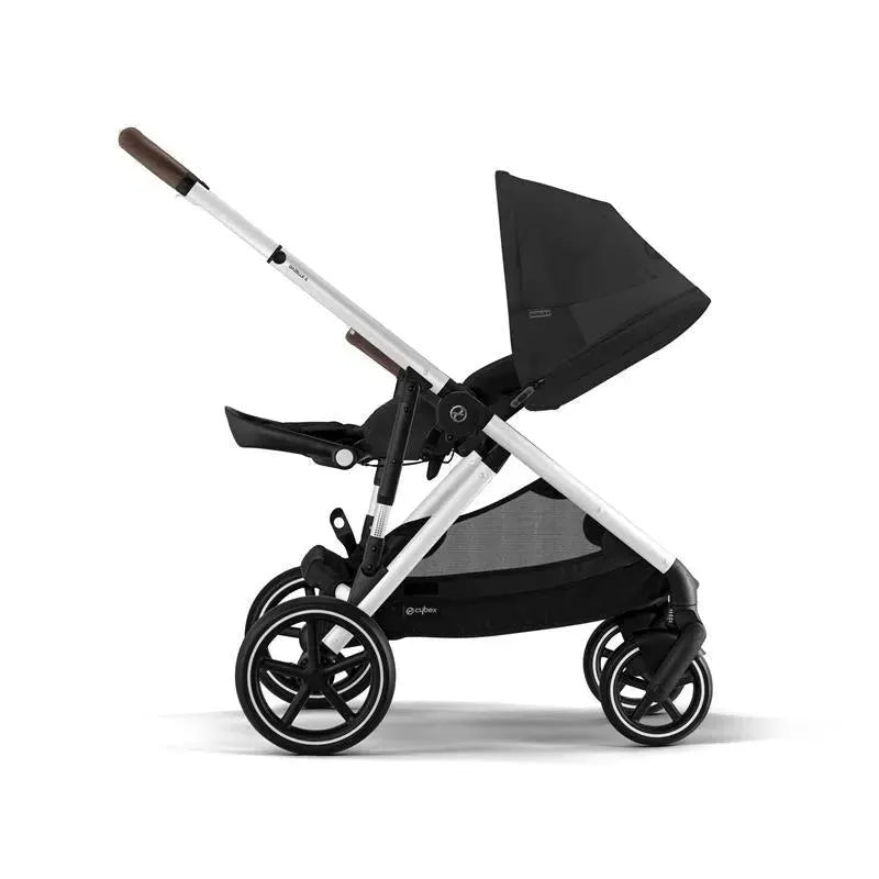 Cybex - Gazelle S 2 Single-to-Double Stroller, Silver Frame/Moon Black