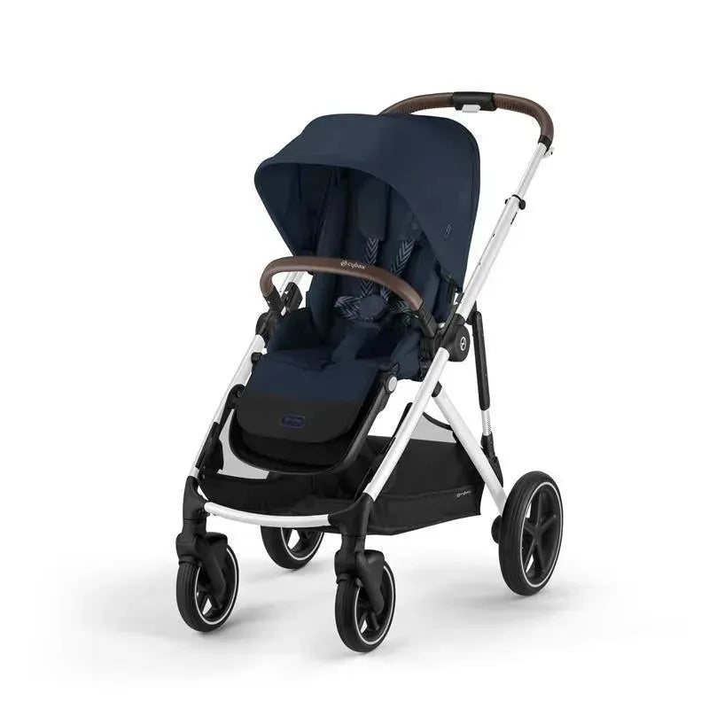Cybex - Gazelle S 2 Single-to-Double Stroller, Silver Frame/Ocean Blue