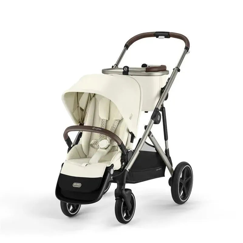 Cybex - Gazelle S 2 Single-to-Double Stroller, Taupe Frame/Seashell Beige