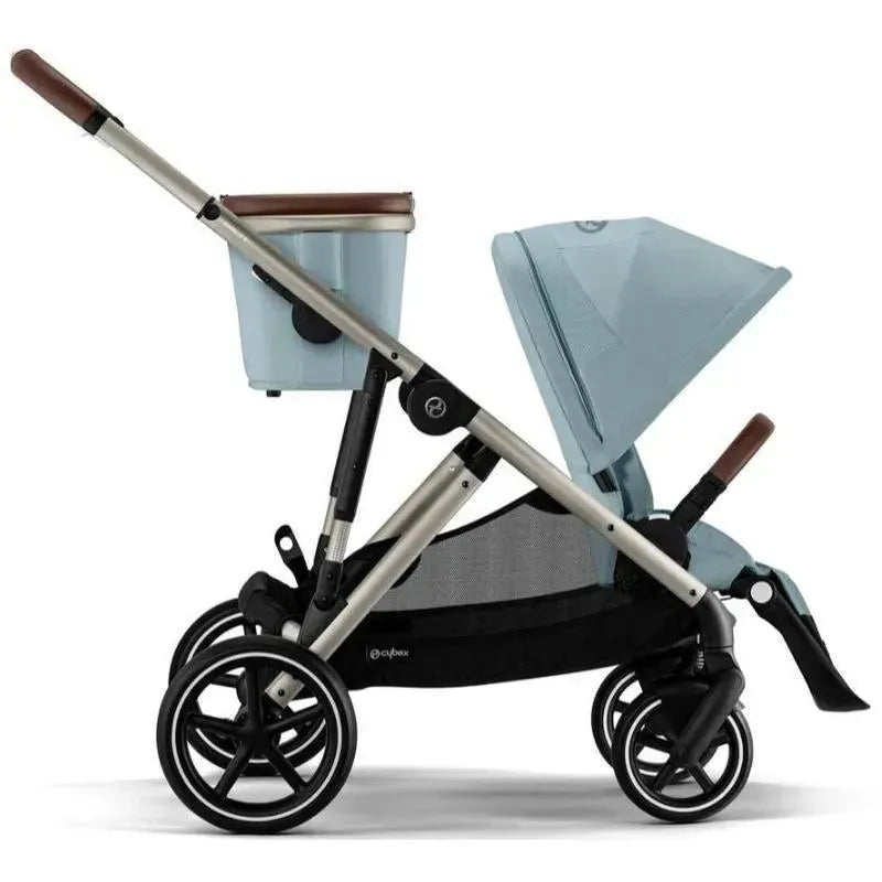Cybex - Gazelle S 2 Single-to-Double Stroller, Taupe Frame/Sky Blue