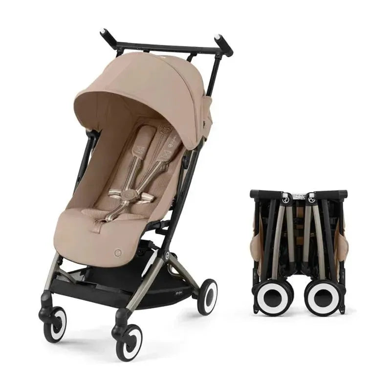 Cybex - Libelle Lightweight Travel Baby Stroller with Ultra Compact Carry On Fold, Almond Beige