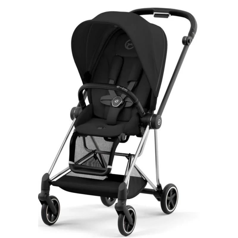Cybex - Mios 3 Stroller Chrome/Black Frame + Sepia Black Seat Pack
