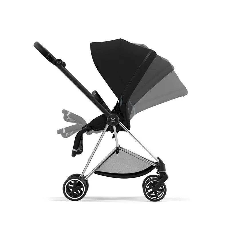Cybex - Mios 3 Stroller Chrome/Black Frame + Sepia Black Seat Pack