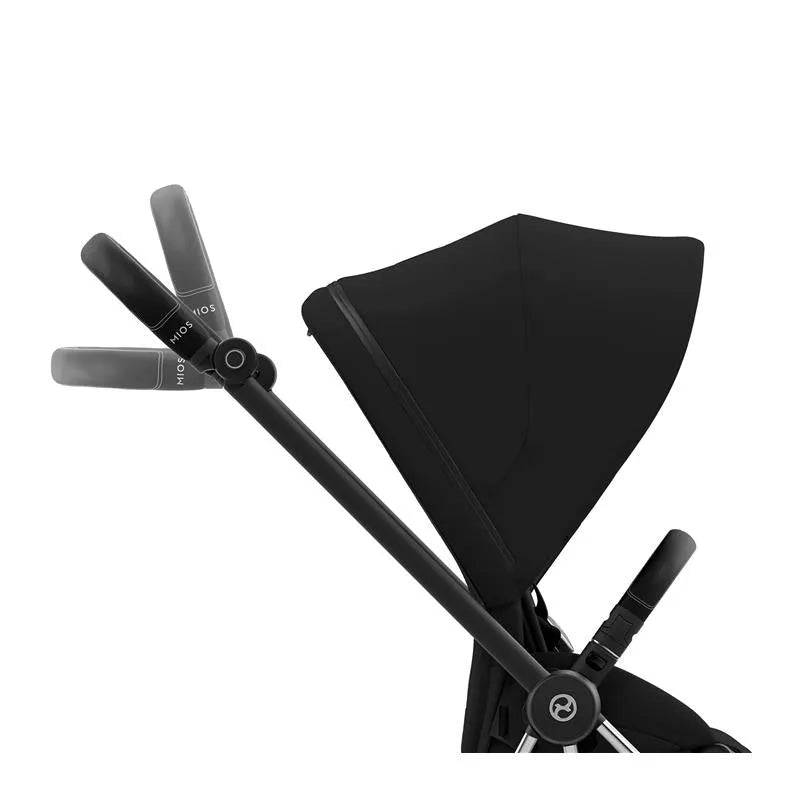 Cybex - Mios 3 Stroller Chrome/Black Frame + Sepia Black Seat Pack
