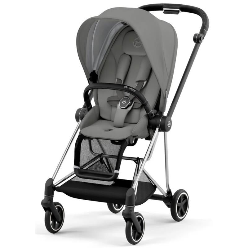 Cybex - Mios 3 Complete Stroller Chrome/Black, Soho Grey